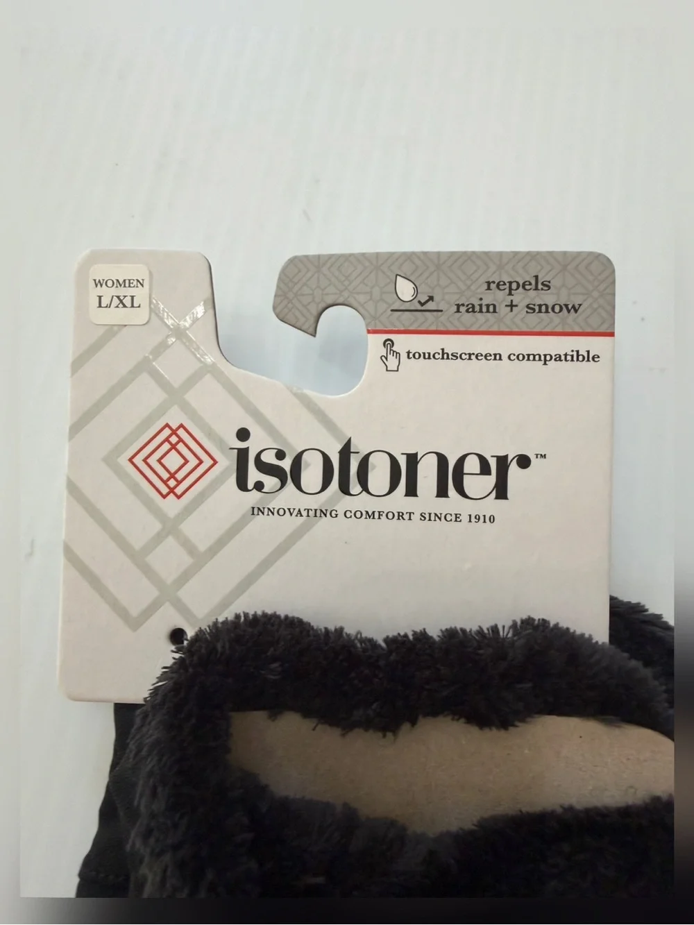 Isotoner Women’s Lined Spandex Water Repellent Gloves - L/XL